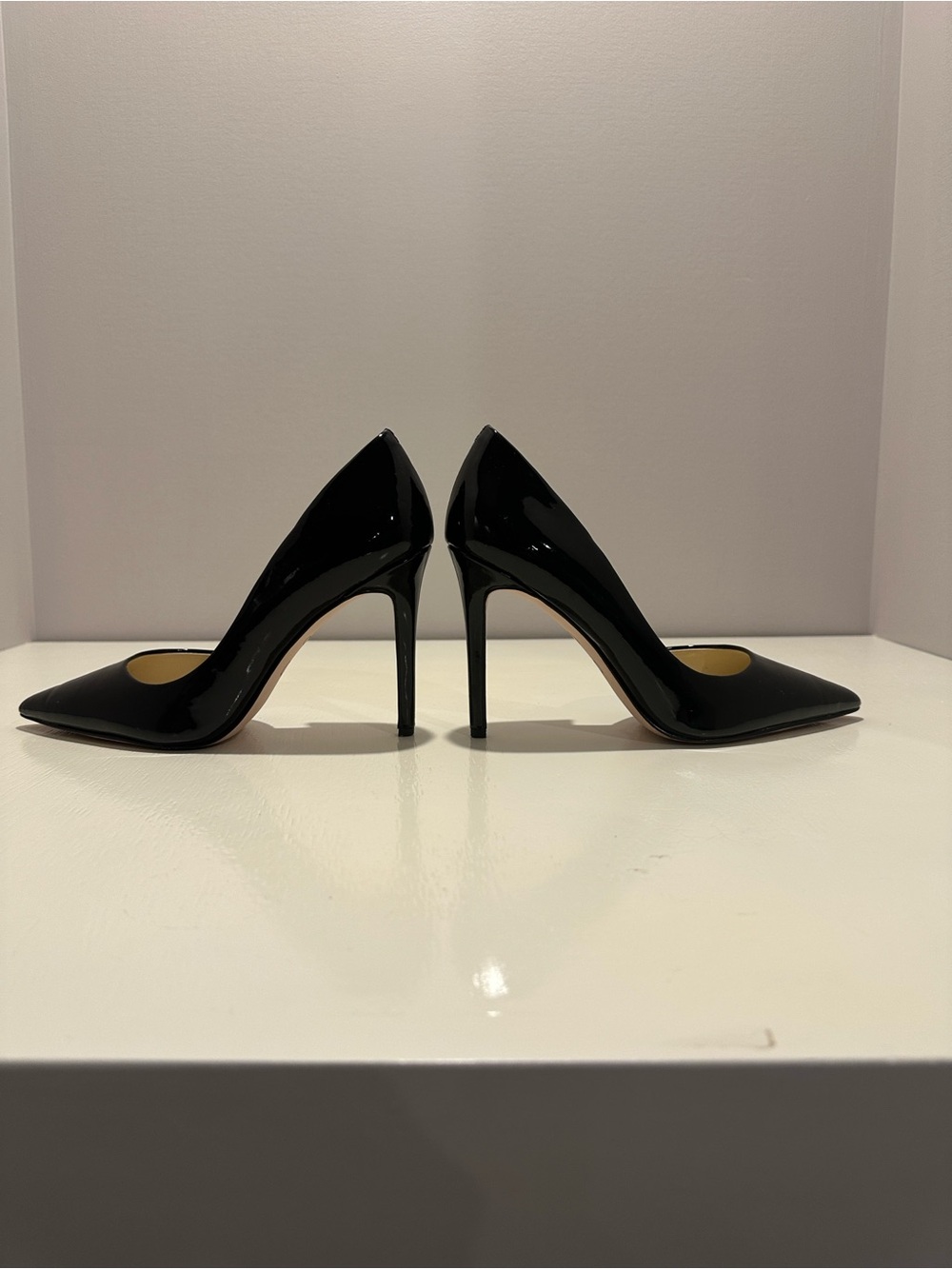 Jessica Simpson Black Patent Pointed Toe Stiletto Pumps